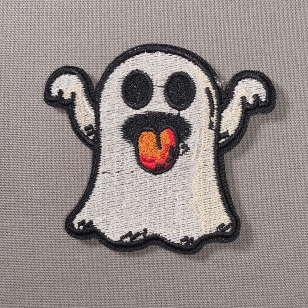 Funny Ghost Halloween Iron On Patch | Spooky Patch